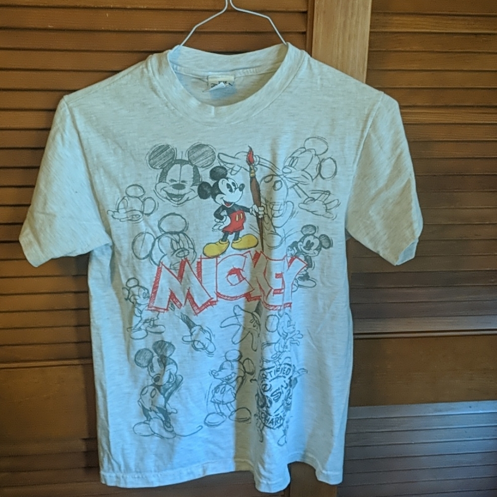 Disney Store VTG Mickey Mouse Sketch Tee Size S